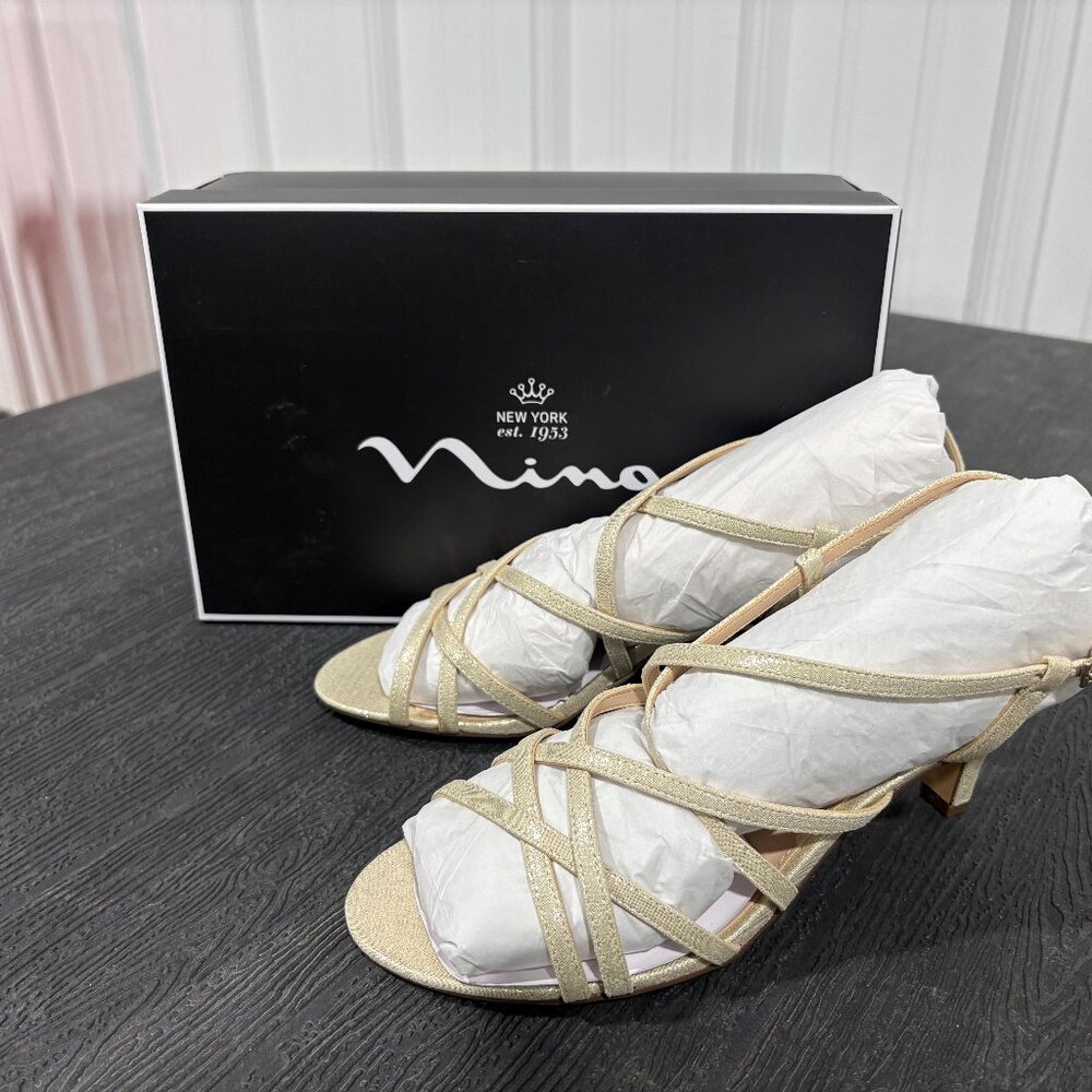Nina New York Women’s Dress Slingback Sandals – Gold | Size 7.5 | New